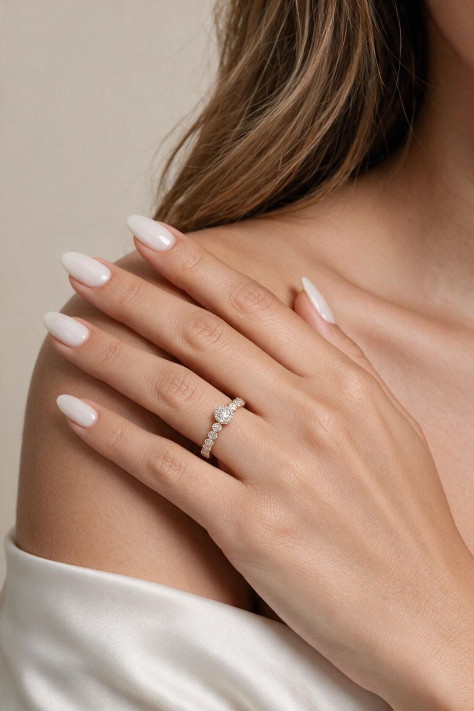 Aliança Inteira Diamantes